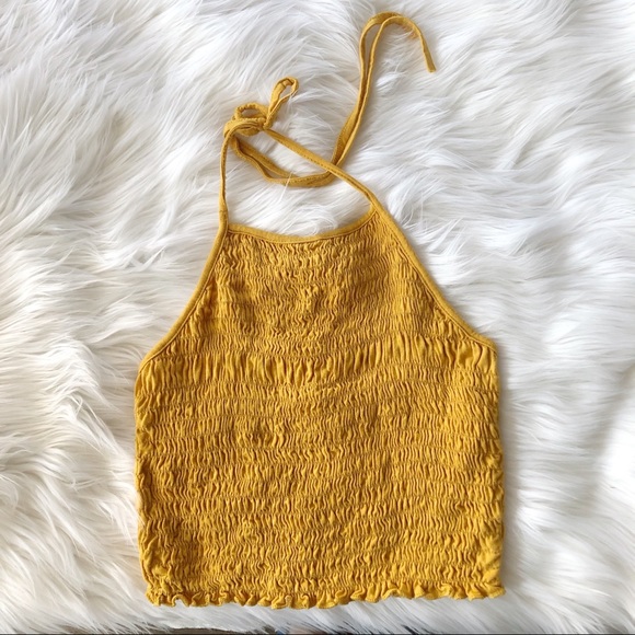 Ivy + Main Tops - Mustard Yellow Halter Top